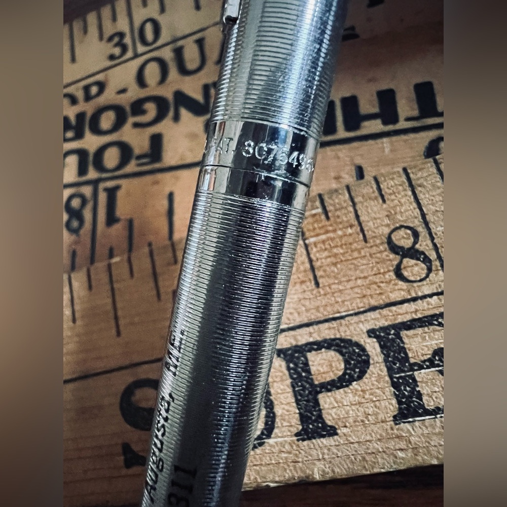 Vintage Plummer FUNERAL HOME Wingamatic Ballpoint Pen w/Box Augusta Maine Silver - Picture 7 of 9